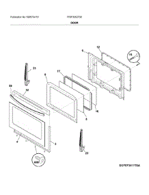 Door parts for Frigidaire Range FFEF3052TSE from AppliancePartsPros.com