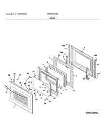 Door parts for Frigidaire Range FFED3026TSB from AppliancePartsPros.com