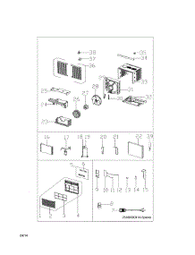 Room A / C parts for Kenmore Room Air Conditioner 253.86080410 (25386080410, 253 86080410) from AppliancePartsPros.com