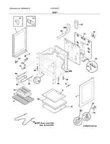 Body parts for Frigidaire Range LFEF3052TFB from AppliancePartsPros.com