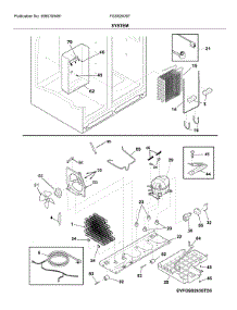 System parts for Frigidaire Refrigerator FGSS2635TE5 from AppliancePartsPros.com