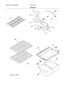 Shelves parts for Frigidaire Refrigerator FFTR1614TW1 from AppliancePartsPros.com