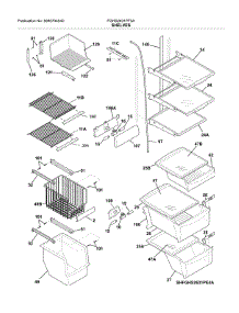 Shelves parts for Frigidaire Refrigerator FGHS2631PF5A from AppliancePartsPros.com