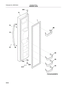 Freezer Door parts for Frigidaire Refrigerator FGHS2631PF5A from AppliancePartsPros.com