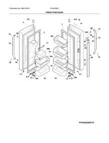 Fresh Food Door parts for Frigidaire Refrigerator FGHD2368TF0 from AppliancePartsPros.com
