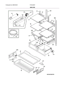 Shelves parts for Frigidaire Refrigerator FGHD2368TF0 from AppliancePartsPros.com