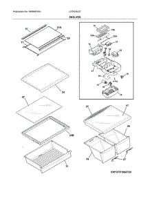 Shelves parts for Frigidaire Refrigerator LGTR1842TP0 from AppliancePartsPros.com
