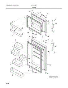 Door parts for Frigidaire Refrigerator LGTR1842TP0 from AppliancePartsPros.com