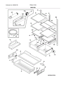 Shelves parts for Frigidaire Refrigerator FPBG2277RF6 from AppliancePartsPros.com