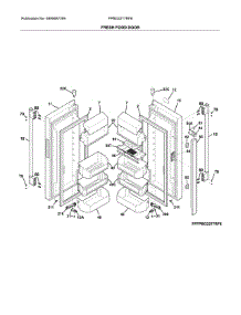 Fresh Food Doors parts for Frigidaire Refrigerator FPBG2277RF6 from AppliancePartsPros.com