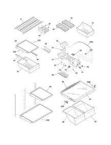 Shelves parts for Frigidaire Refrigerator WRTS23V7MW4 from AppliancePartsPros.com