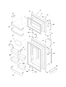Doors parts for Frigidaire Refrigerator WRTS23V7MW4 from AppliancePartsPros.com