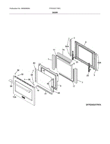 Door parts for Frigidaire Wall Oven FPEW3077RFC from AppliancePartsPros.com