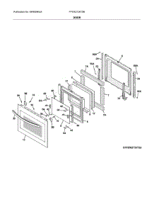 Door parts for Frigidaire Wall Oven FFEW2726TSB from AppliancePartsPros.com