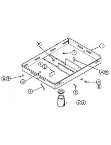 Burner Box parts for Kenmore Cooktop 223.07 / 1988 (22307 / 1988, 223 07 / 1988) from AppliancePartsPros.com