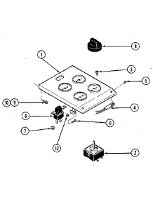 Escutcheon Assembly parts for Kenmore Cooktop 223.07 / 1988 (22307 / 1988, 223 07 / 1988) from AppliancePartsPros.com