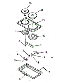 Optional Electric Hob Element Module Kit 4998530 parts for Kenmore Cooktop 911.4338590 (9114338590, 911 4338590) from AppliancePartsPros.com