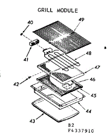Grill Module parts for Kenmore Cooktop 911.4337910 (9114337910, 911 4337910) from AppliancePartsPros.com