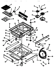 Main Top Section parts for Kenmore Cooktop 911.4398510 (9114398510, 911 4398510) from AppliancePartsPros.com