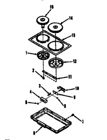 Optional Electric Hob Element Module Kit 4998530 parts for Kenmore Cooktop 911.4398510 (9114398510, 911 4398510) from AppliancePartsPros.com