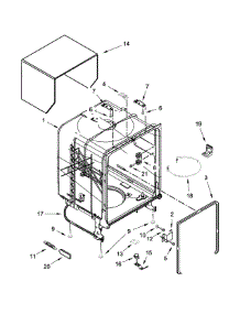 Tub And Frame Parts parts for Kenmore Dishwasher 665.14423N510 (66514423N510, 665 14423N510) from AppliancePartsPros.com