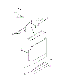 Door And Panel Parts parts for Kenmore Dishwasher 665.15114K216 (66515114K216, 665 15114K216) from AppliancePartsPros.com