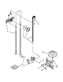 Fill, Drain And Overfill Parts parts for Kenmore Dishwasher 665.13033K115 (66513033K115, 665 13033K115) from AppliancePartsPros.com
