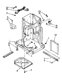 Frame Parts parts for Kenmore Trash Compactor 190.25 / 1988 (19025 / 1988, 190 25 / 1988) from AppliancePartsPros.com