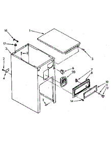 Cabinet And Control Parts parts for Kenmore Trash Compactor 190.25 / 1988 (19025 / 1988, 190 25 / 1988) from AppliancePartsPros.com