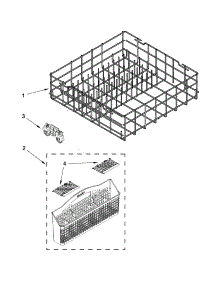 Lower Rack Parts parts for Kenmore Dishwasher 665.13073K214 (66513073K214, 665 13073K214) from AppliancePartsPros.com