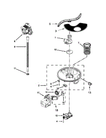 Pump, Washarm And Motor Parts parts for Kenmore Dishwasher 665.13282K116 (66513282K116, 665 13282K116) from AppliancePartsPros.com