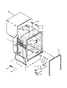 Tub And Frame Parts parts for Kenmore Dishwasher 665.13272K116 (66513272K116, 665 13272K116) from AppliancePartsPros.com