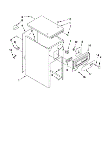 Cabinet And Control Parts parts for Kenmore Trash Compactor 665.14729111 (66514729111, 665 14729111) from AppliancePartsPros.com