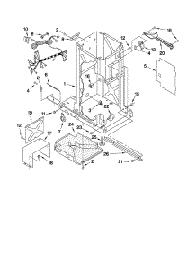 Frame Parts parts for Kenmore Trash Compactor 665.14732111 (66514732111, 665 14732111) from AppliancePartsPros.com