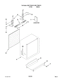 Door And Panel Parts parts for Kenmore Dishwasher 665.17749K015 (66517749K015, 665 17749K015) from AppliancePartsPros.com