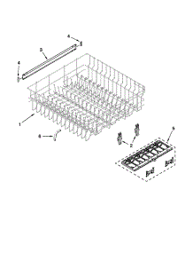 Upper Rack And Track Parts parts for Kenmore Dishwasher 665.13073K210 (66513073K210, 665 13073K210) from AppliancePartsPros.com