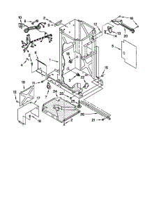 Frame Parts parts for Kenmore Trash Compactor 665.14732110 (66514732110, 665 14732110) from AppliancePartsPros.com