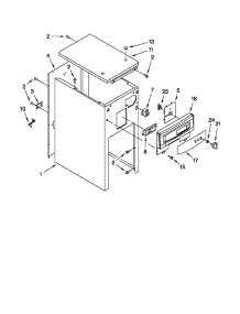 Cabinet And Control Parts parts for Kenmore Trash Compactor 665.14729110 (66514729110, 665 14729110) from AppliancePartsPros.com