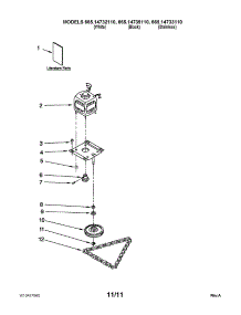 Motor And Drive Parts parts for Kenmore Trash Compactor 665.14739110 (66514739110, 665 14739110) from AppliancePartsPros.com