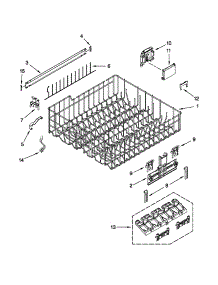 Upper Rack And Track Parts parts for Kenmore Dishwasher 665.13269K111 (66513269K111, 665 13269K111) from AppliancePartsPros.com