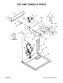 Top And Console Parts parts for Kenmore Dryer 110.C62442511 (110C62442511, 110 C62442511) from AppliancePartsPros.com