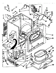 Cabinet parts for Kenmore Dryer 110.97573000 (11097573000, 110 97573000) from AppliancePartsPros.com