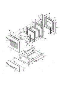 Door / Drawer parts for Kenmore Wall Oven 790.40342810 (79040342810, 790 40342810) from AppliancePartsPros.com