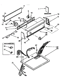 Top And Console parts for Kenmore Dryer 110.97573000 (11097573000, 110 97573000) from AppliancePartsPros.com