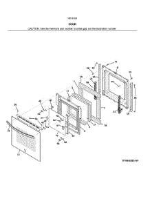 Door parts for Kenmore Wall Oven 790.40542810 (79040542810, 790 40542810) from AppliancePartsPros.com