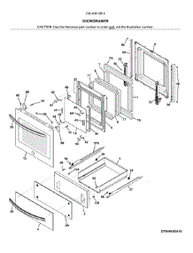 Door / Drawer parts for Kenmore Wall Oven 790.40413810 (79040413810, 790 40413810) from AppliancePartsPros.com