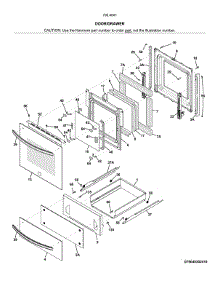 Door / Drawer parts for Kenmore Wall Oven 790.40412810 (79040412810, 790 40412810) from AppliancePartsPros.com