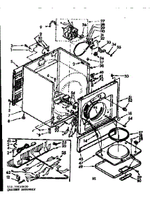 Cabinet Assembly parts for Kenmore Dryer 110.77430100 (11077430100, 110 77430100) from AppliancePartsPros.com