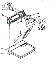 Top And Console Asm parts for Kenmore Dryer 110.77420100 (11077420100, 110 77420100) from AppliancePartsPros.com