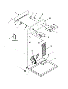 Top & Console parts for Kenmore Dryer 110.62332510 (11062332510, 110 62332510) from AppliancePartsPros.com